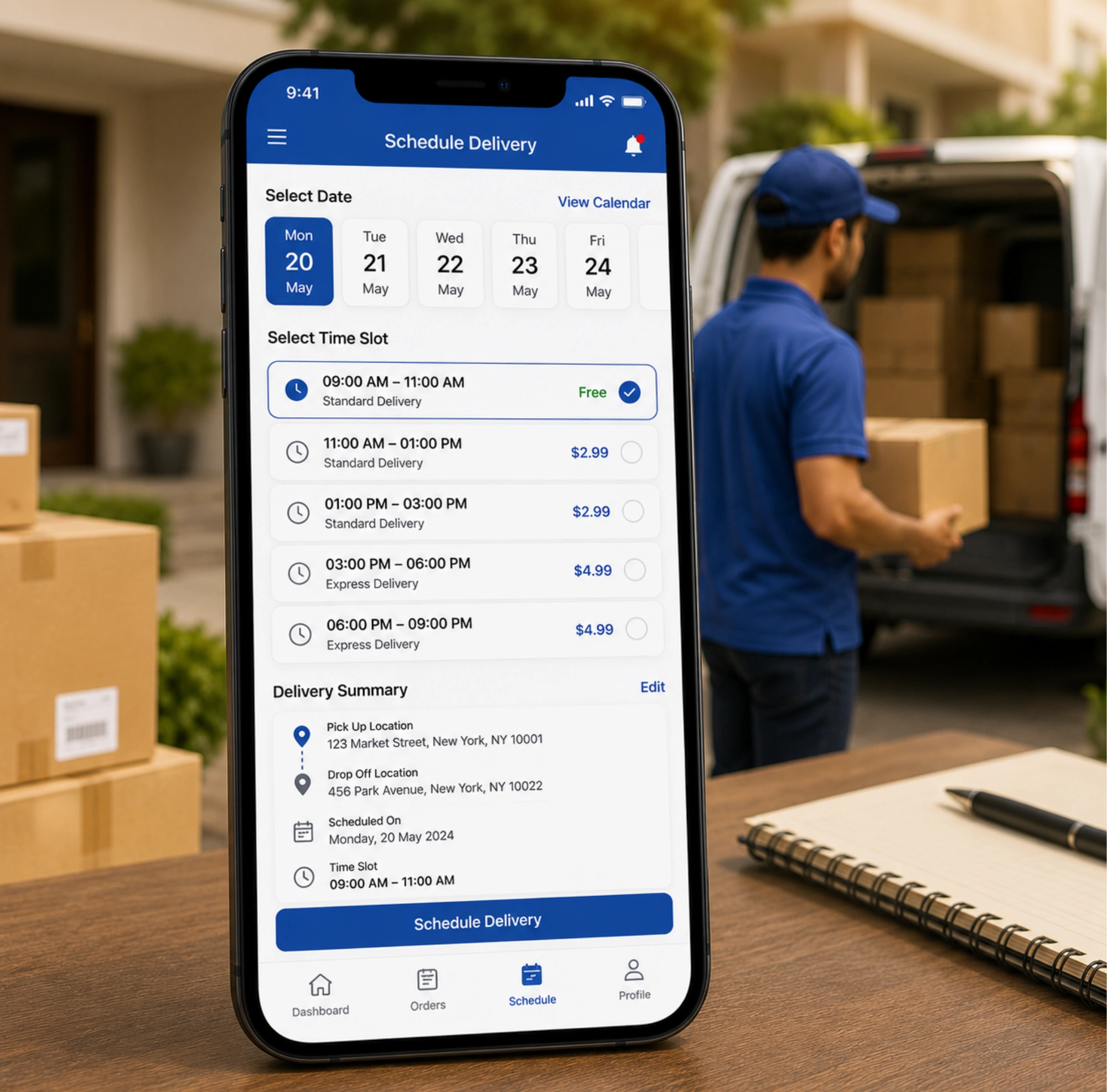 Delivery Scheduling Apps